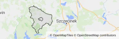 Mapa z zaznaczonymi Barwicami