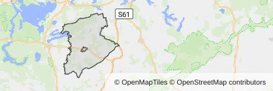 Mapa z zaznaczoną Białej Piskiej