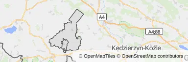 Mapa z zaznaczoną Białej