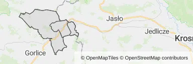 Mapa z zaznaczonym Bieczem