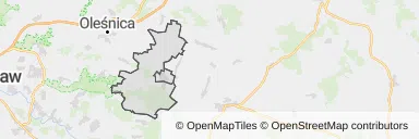 Mapa z zaznaczonym Bierutowem