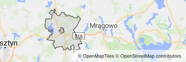 Mapa z zaznaczonym Biskupcu