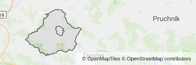 Mapa z zaznaczoną Błażowej