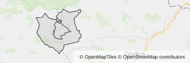 Mapa z zaznaczoną Bobowej