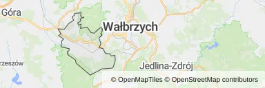 Mapa z zaznaczonymi Boguszowie-Gorcami