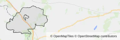 Mapa z zaznaczonym Bojanowem