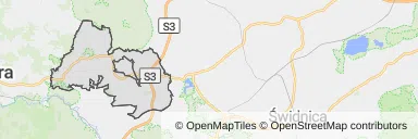 Mapa z zaznaczonym Bolkowem