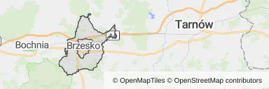 Mapa z zaznaczonym Brzeskiem