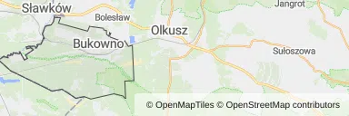 Mapa z zaznaczonym Bukownem