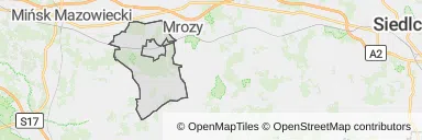Mapa z zaznaczonym Cegłowem