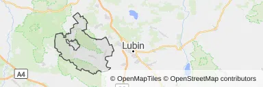 Mapa z zaznaczonym Chocianowem