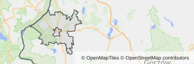 Mapa z zaznaczoną Chojnem