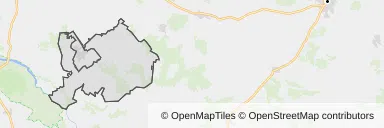 Mapa z zaznaczonym Ciechanowcu