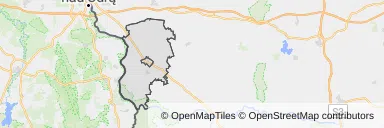 Mapa z zaznaczoną Cybinką