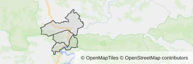 Mapa z zaznaczonym Czchowem