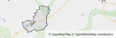 Mapa z zaznaczonym Dobiegniewem
