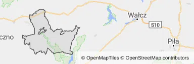 Mapa z zaznaczonym Drawnem