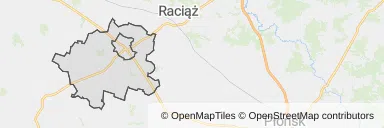 Mapa z zaznaczonym Drobinem