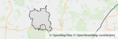 Mapa z zaznaczonym Drohiczynem