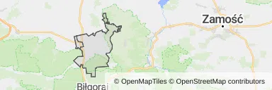 Mapa z zaznaczonym Frampolu