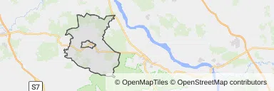 Mapa z zaznaczonym Głowaczowem