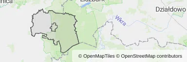 Mapa z zaznaczonym Górznem