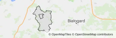 Mapa z zaznaczonym Gościnem