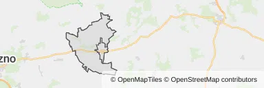 Mapa z zaznaczonym Gostyniu