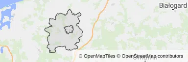 Mapa z zaznaczonymi Gryficami