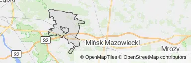 Mapa z zaznaczonym Halinowem