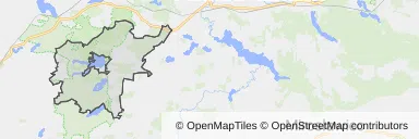 Mapa z zaznaczonym Ińskiem