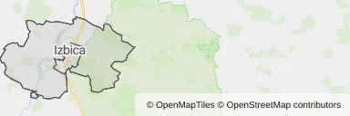 Mapa z zaznaczonym My w Izbicy