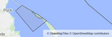 Mapa z zaznaczoną Jastarni