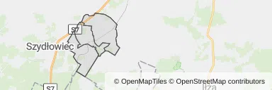 Mapa z zaznaczonym Jastrzębiu