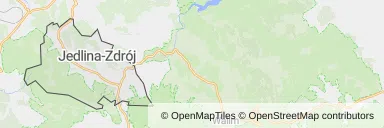 Mapa z zaznaczonym Jedlinie-Zdroju