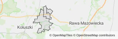 Mapa z zaznaczonym Jeżowem