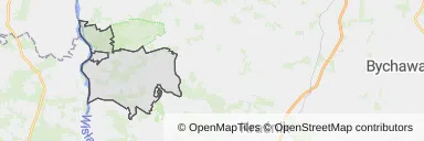 Mapa z zaznaczonym Józefowie nad Wisłą