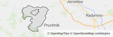 Mapa z zaznaczoną Kańczudze