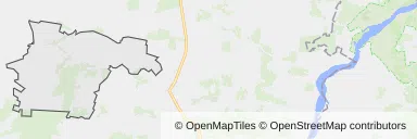 Mapa z zaznaczonym Kazanowem