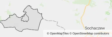 Mapa z zaznaczoną Kiernozi