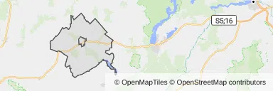 Mapa z zaznaczonymi Kisielicami