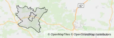 Mapa z zaznaczonym Końskich