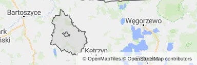 Mapa z zaznaczonym Korszami