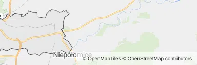 Mapa z zaznaczoną Nowa Hutą w Krakowie