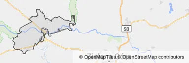 Mapa z zaznaczonym Krośnie Odrzańskim