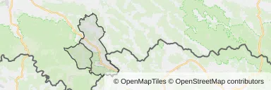 Mapa z zaznaczonym Krynicy-Zdroju