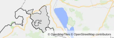 Mapa z zaznaczonymi Krzanowicami