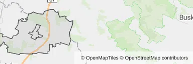 Mapa z zaznaczonym Książu Wielkim