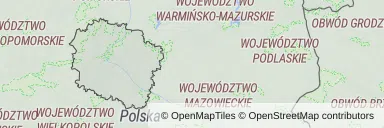 Mapa z zaznaczonym województwem kujawsko-pomorskim