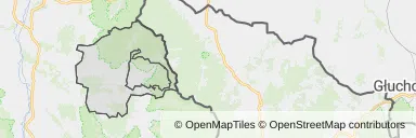 Mapa z zaznaczonym Lądku-Zdroju